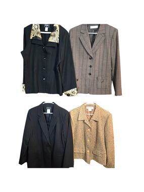 Women's 14 Large Blazer Suit Separate Jacket Top Wholesale Bulk Lot of 4 L